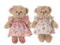 Preview: Elisa , brown teddy girl with pink dress ± 25 cm