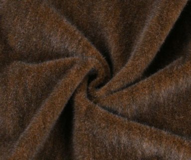 Synthetic with ± 6 mm pile dark brown, 50 x 140 cm