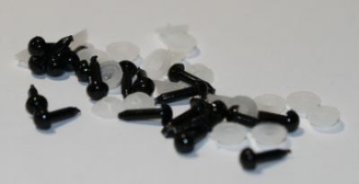 Kunststoffaugen schwarz 4 mm