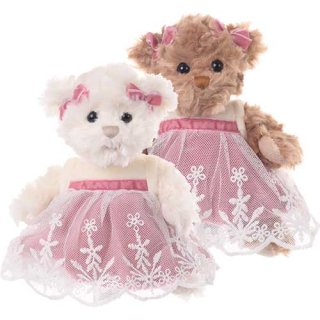 Amelia, braunes Teddy Mädchen mit Kleid ca. 15 cm groß