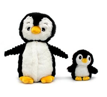 penguin with baby ± 25 cm black and white