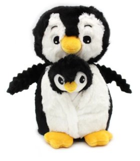 Preview: penguin with baby ± 25 cm black and white