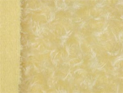 Mohair curled medium dense ± 23 mm light yellow