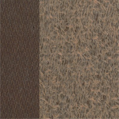 Mohair (Steiff-Schulte) antique, curly, sand with braun back, ± 12 mm