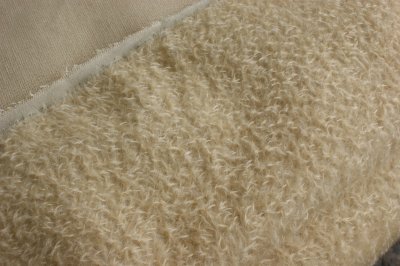 Mohair (Steiff-Schulte) antik gekräuselt, hellbeige, ca. 12 mm