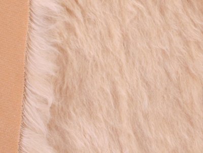 Langhaar Mohair (Steiff-Schulte) 70 mm hellbeige, 20 x 40 cm