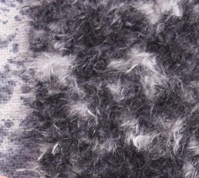 Mohair (Helmbold) white-black-tiped ± 16 mm - Kopie