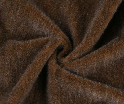 Synthetic with ± 6 mm pile dark brown, 50 x 140 cm