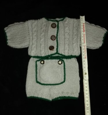 Traditional costume (trousers and jacket) bear size  30 - 35 cm