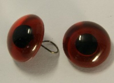maroon glass eyes 6 mm, per pair