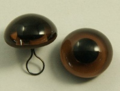 Glasaugen dunkelbraun 14 mm, Preis pro Paar
