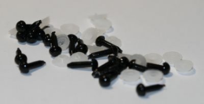 Plastic safety eyes black 5 mm