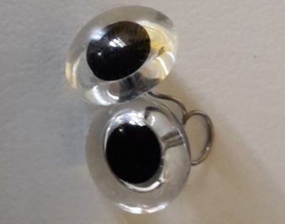 Glass eye transparent 16 mm, price per pair