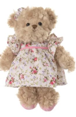 Cataleya ,  brown teddy girl with white dress ± 25 cm