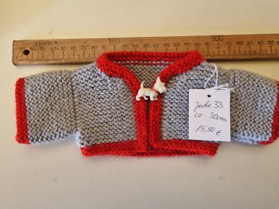 Strickjacke Bärengröße ca. 28-32 cm Trachtenstil