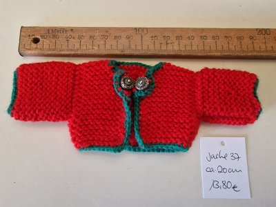 handknitted Jacket for bear ± 20 cm