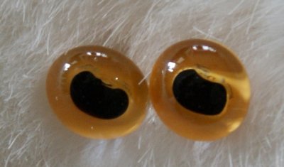 cat glass eyes 8 mm, per pair