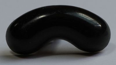 Plastic nose bent, black 23 x 9 mm