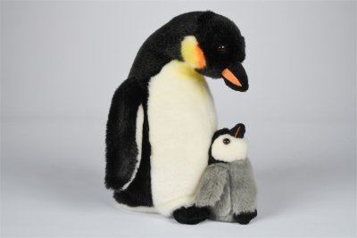 Penguin with baby ± 28 cm